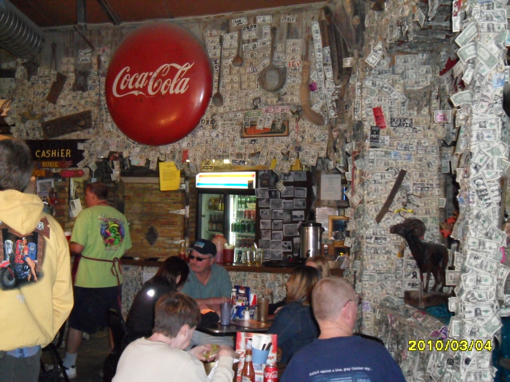 Bar in Oatman, Arizona on Route 66 